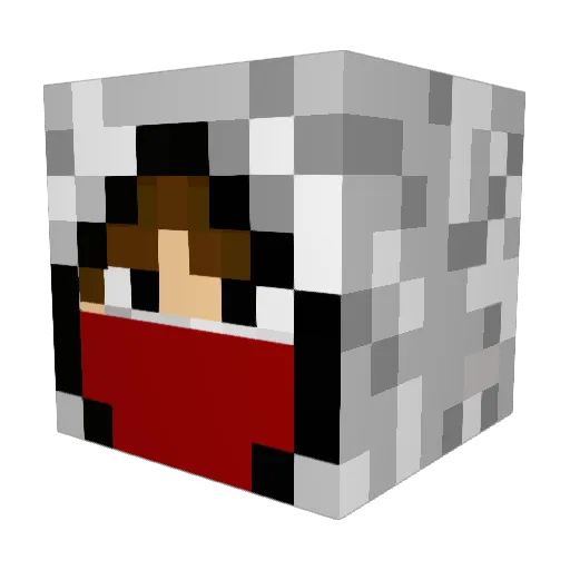 berserk17 Minecraft avatar head, 3D render