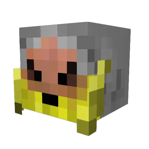 berserkerulv Minecraft avatar head, 3D render