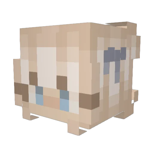 berserkroyal Minecraft avatar head, 3D render