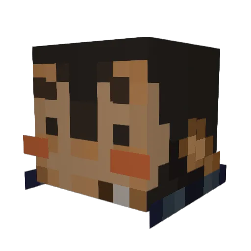 berthuglife Minecraft avatar head, 3D render