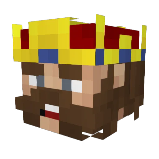 bertola10 Minecraft avatar head, 3D render