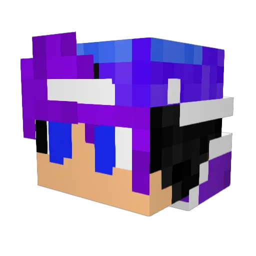 bertske Minecraft avatar head, 3D render
