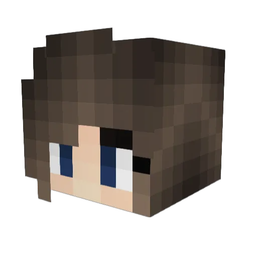 bervster Minecraft avatar head, 3D render