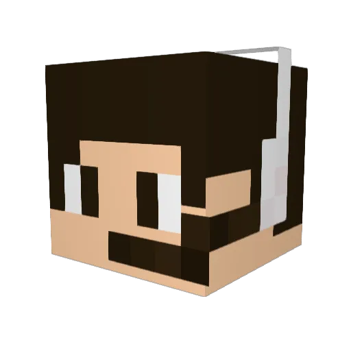 bery_cc Minecraft avatar head, 3D render