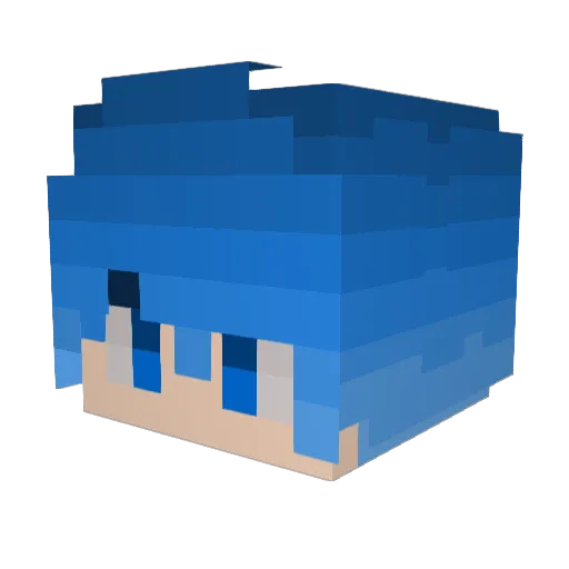 beryrywone Minecraft avatar head, 3D render
