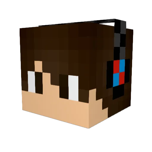beschii Minecraft avatar head, 3D render
