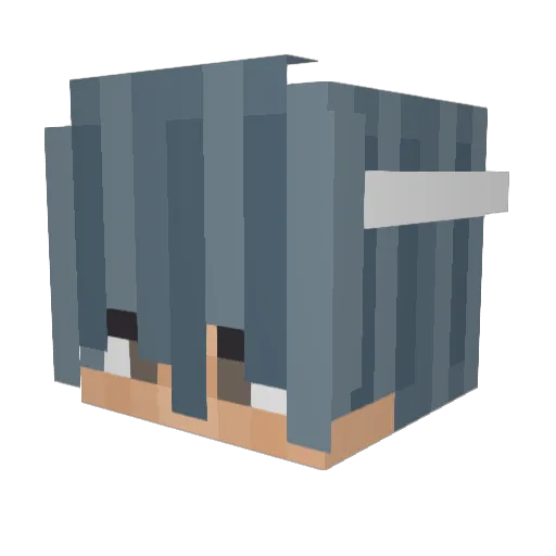besoffenes Minecraft avatar head, 3D render