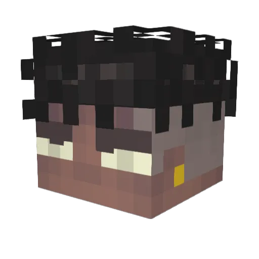 besprochen Minecraft avatar head, 3D render