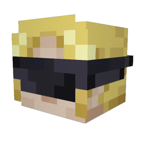 besrs Minecraft avatar head, 3D render