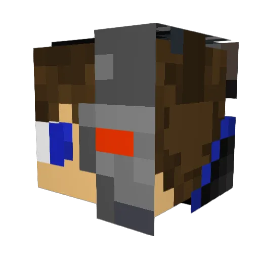 best1player Minecraft avatar head, 3D render