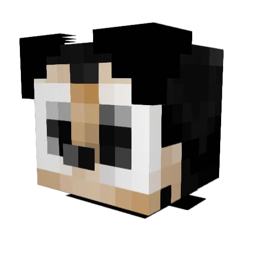 bestMickey Minecraft avatar head, 3D render