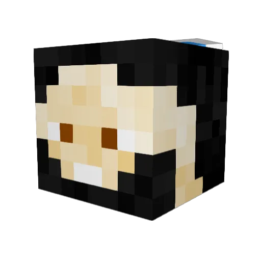 bestjugo Minecraft avatar head, 3D render