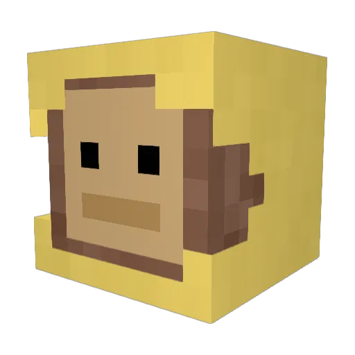 besum Minecraft avatar head, 3D render