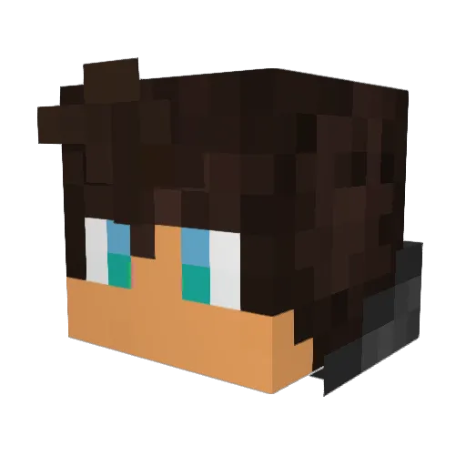 beta1156 Minecraft avatar head, 3D render
