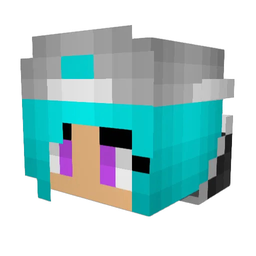 beth666 Minecraft avatar head, 3D render
