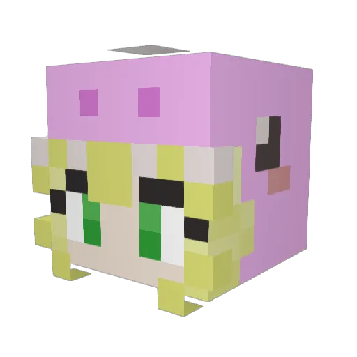 bethaaany Minecraft avatar head, 3D render