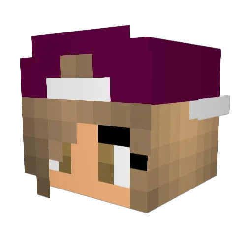 bethabee Minecraft avatar head, 3D render