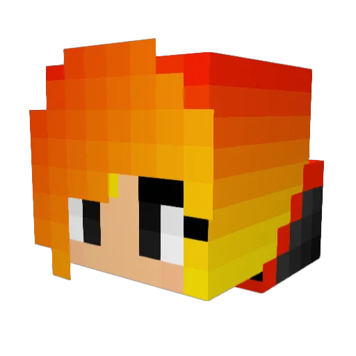 bethanydawes Minecraft avatar head, 3D render
