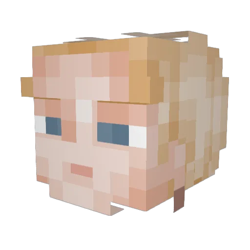 bethbennet Minecraft avatar head, 3D render