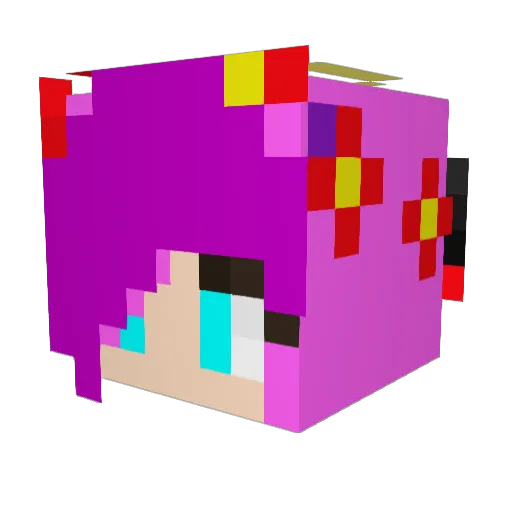 bethmagic Minecraft avatar head, 3D render