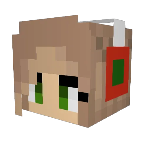 bethsusu Minecraft avatar head, 3D render