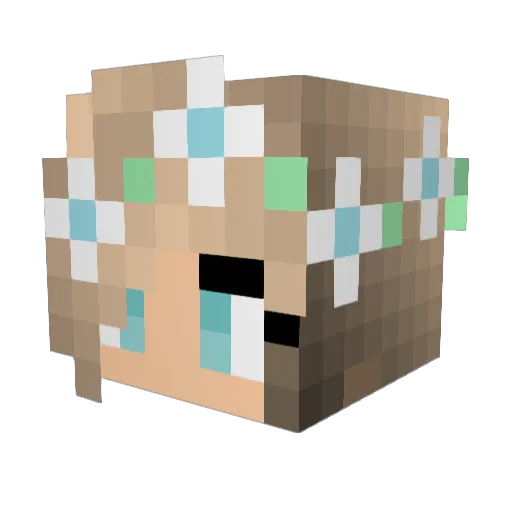 bethyyy Minecraft avatar head, 3D render