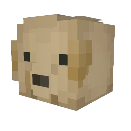 betines Minecraft avatar head, 3D render