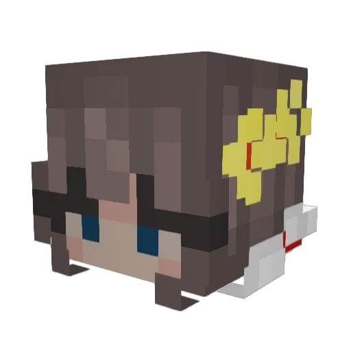 betoid Minecraft avatar head, 3D render