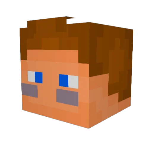 betomena Minecraft avatar head, 3D render