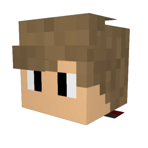 beton_01 Minecraft avatar head, 3D render