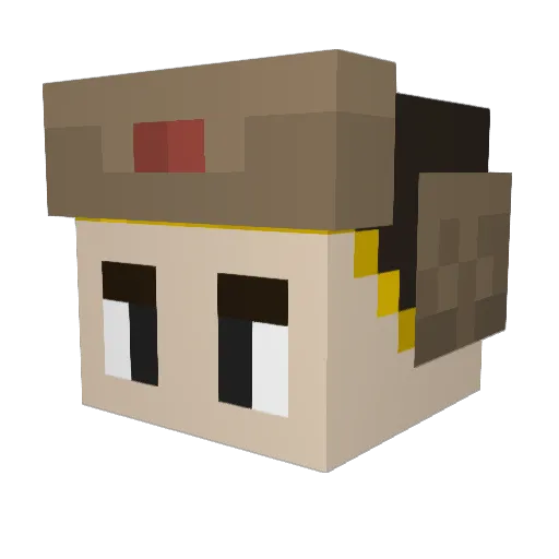 betsoup Minecraft avatar head, 3D render