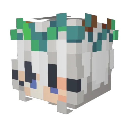 bette7 Minecraft avatar head, 3D render