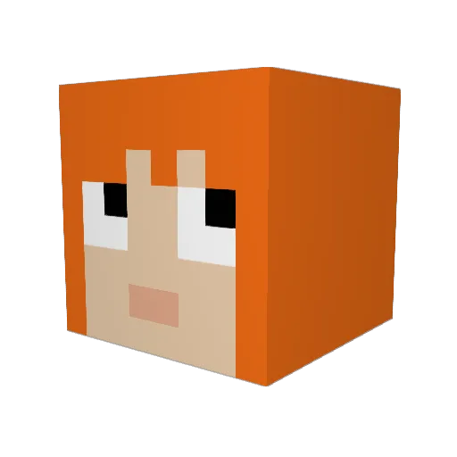 bettieeee Minecraft avatar head, 3D render
