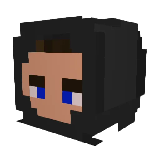 bettrd Minecraft avatar head, 3D render