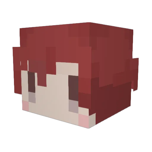 betunoka Minecraft avatar head, 3D render