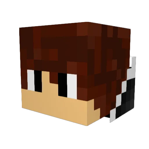 betweenblack Minecraft avatar head, 3D render