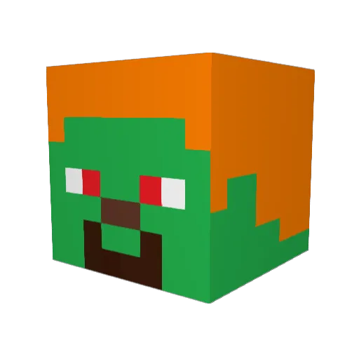 betyja Minecraft avatar head, 3D render