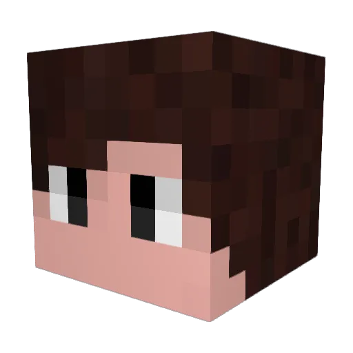 beunbami Minecraft avatar head, 3D render