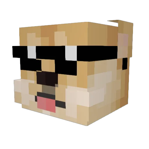 beureste Minecraft avatar head, 3D render