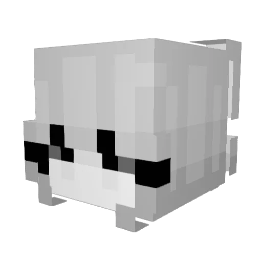 beuu Minecraft avatar head, 3D render