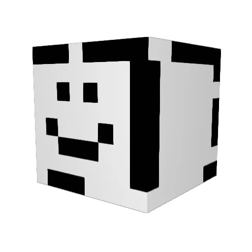 bev0 Minecraft avatar head, 3D render
