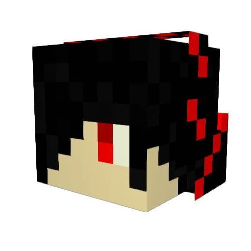 bevedovat Minecraft avatar head, 3D render