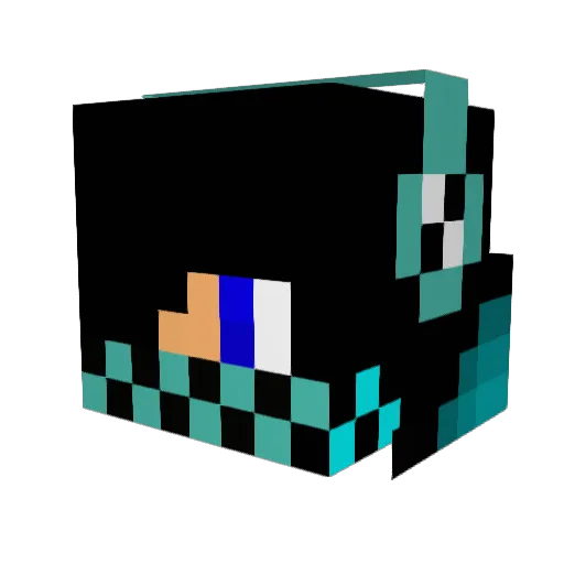 bewarebatman Minecraft avatar head, 3D render