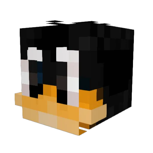 beweluga Minecraft avatar head, 3D render