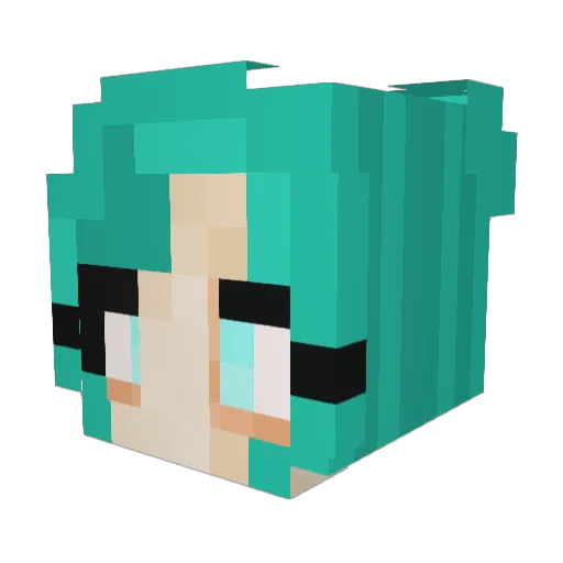 bewitching_Pixie Minecraft avatar head, 3D render