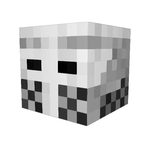 bewoulf Minecraft avatar head, 3D render