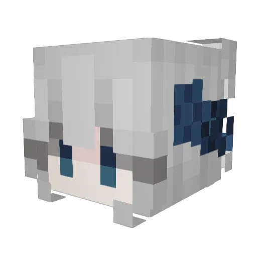 bewundert Minecraft avatar head, 3D render