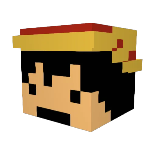bewyc Minecraft avatar head, 3D render