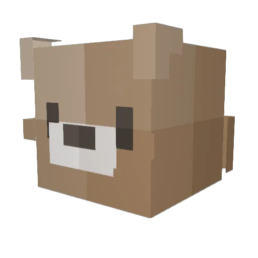bexbedbox Minecraft avatar head, 3D render