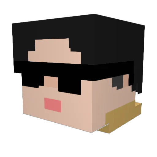bexd_ Minecraft avatar head, 3D render